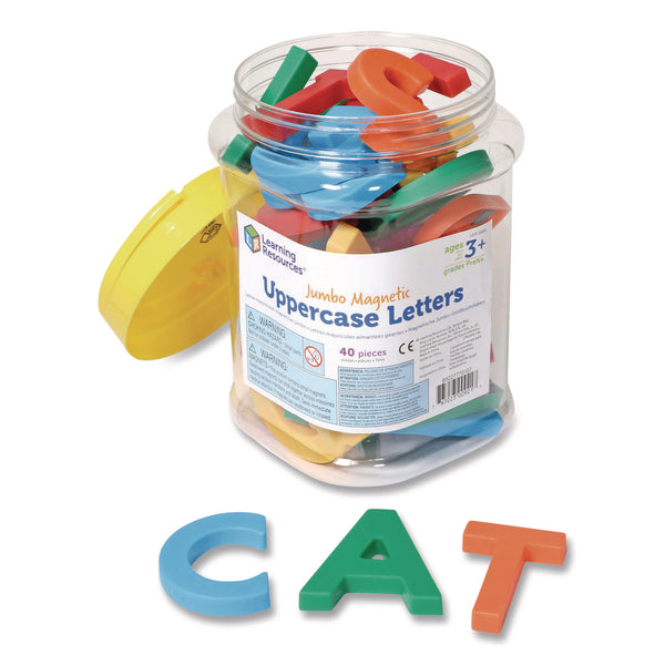 Learning Resources® Jumbo Uppercase Magnetic Letters, 2.5" Tall, Assorted Colors, 40 Pieces (LRNLER0450) Each