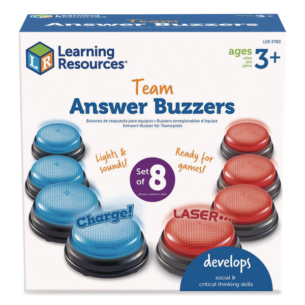 Learning Resources® Team Answer Buzzers, Ages 3 and Up, 4 Buzzers (LRNLER3780) Each