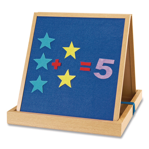 Learning Resources® Double-Sided Tabletop Easel, 15.75" x 17.5", White/Blue Surface (LRNLER7286) Each
