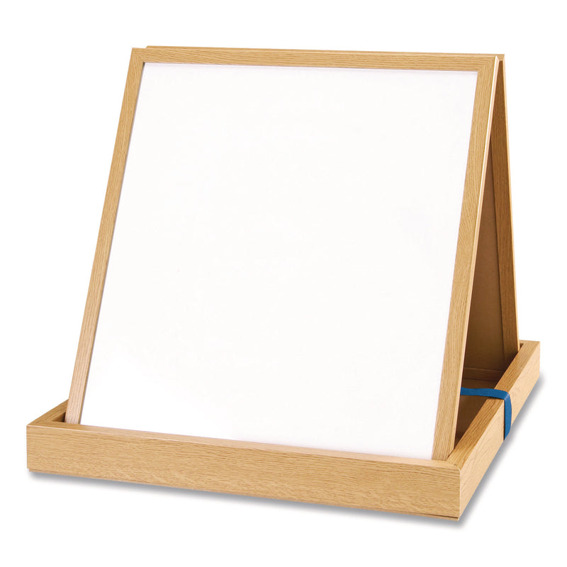 Learning Resources® Double-Sided Tabletop Easel, 15.75" x 17.5", White/Blue Surface (LRNLER7286) Each