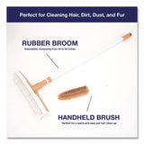 TidyUps Rubber Broom and Handheld Brush, 11.75 x 50 Plastic Handle, White/Taupe (CH7TU68057) Each