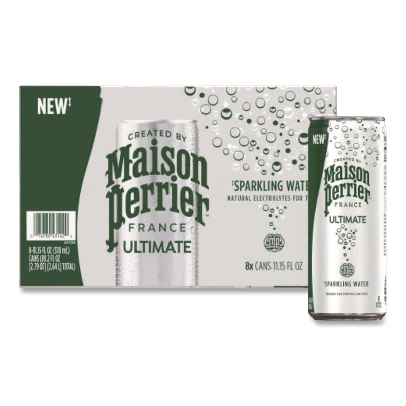Nestlé® Maison Perrier Sparkling Water, Plain, 11.15 oz, 8 Cans/Box (PRR60171) Box of 8