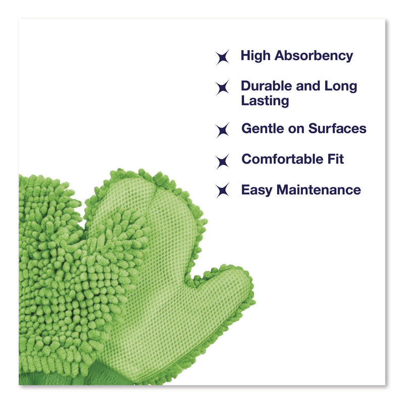 TidyUps Chenille Scrubbing Mitts, Green, 2 Mitts (CH7TU05722) Each