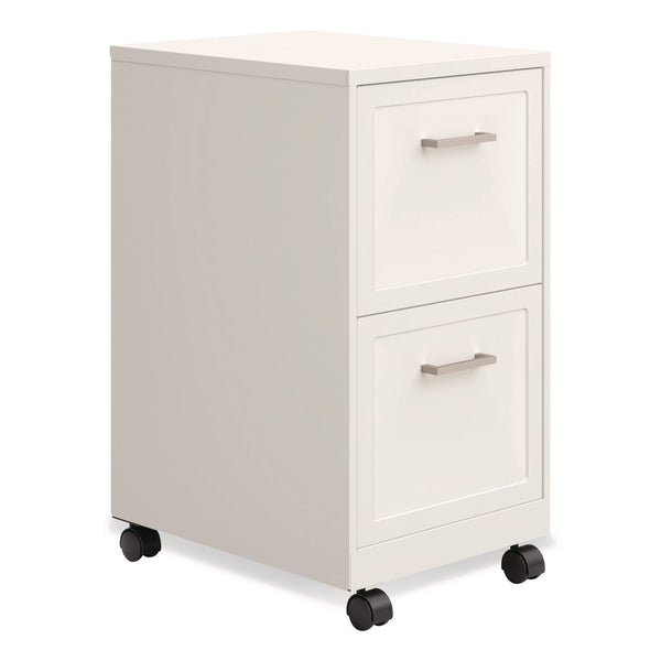 Alera® Two-Drawer Mobile Vertical File, 2 Letter-Size File Drawers, 14.25 x 18 x 26.7, Pearl White (ALEHSVF1824WH) Each