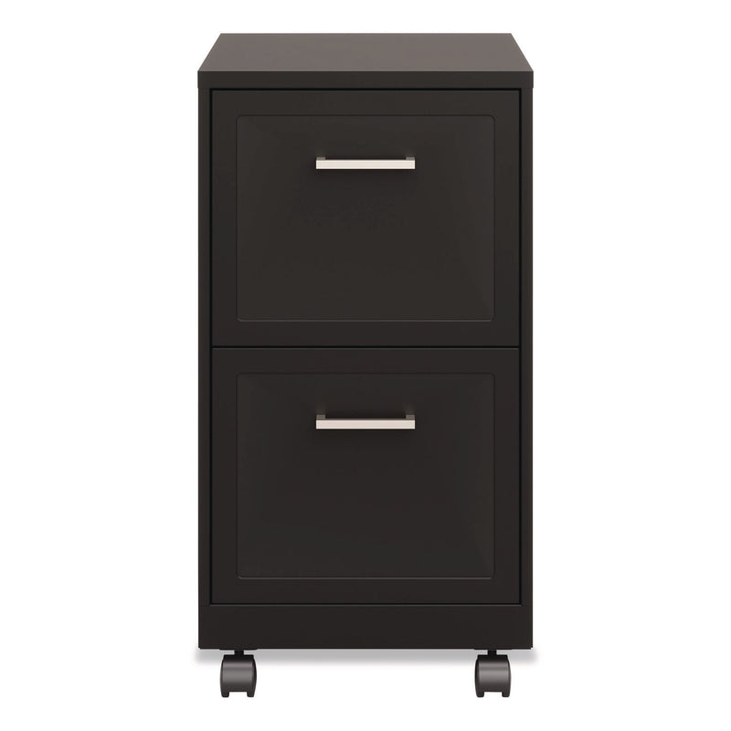 Alera® Two-Drawer Mobile Vertical File, 2 Letter-Size File Drawers, 14.25 x 18 x 26.7, Black (ALEHSVF1824BL) Each