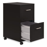 Alera® Two-Drawer Mobile Vertical File, 2 Letter-Size File Drawers, 14.25 x 18 x 26.7, Black (ALEHSVF1824BL) Each