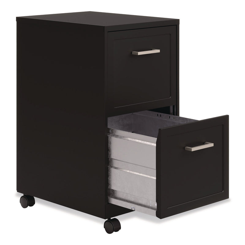 Alera® Two-Drawer Mobile Vertical File, 2 Letter-Size File Drawers, 14.25 x 18 x 26.7, Black (ALEHSVF1824BL) Each