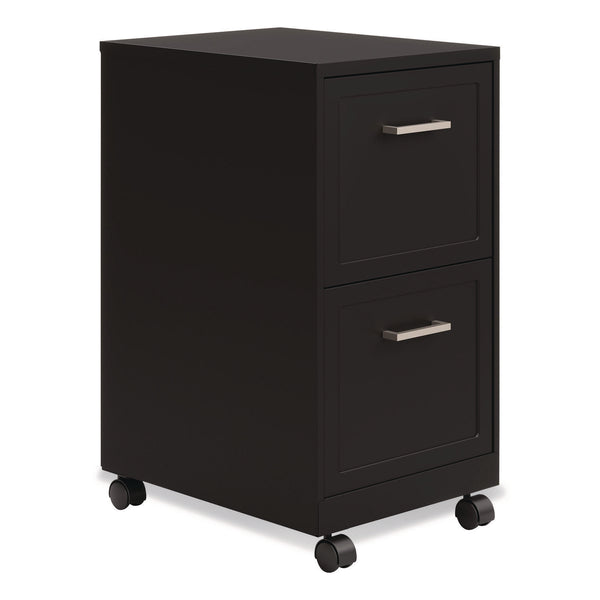 Alera® Two-Drawer Mobile Vertical File, 2 Letter-Size File Drawers, 14.25 x 18 x 26.7, Black (ALEHSVF1824BL) Each