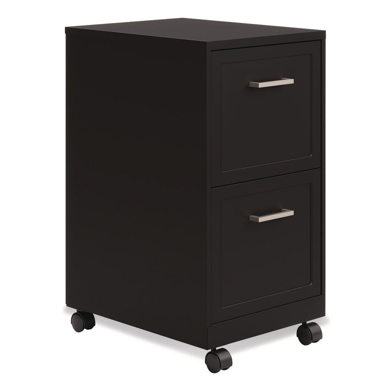 Alera® Two-Drawer Mobile Vertical File, 2 Letter-Size File Drawers, 14.25 x 18 x 26.7, Black (ALEHSVF1824BL) Each