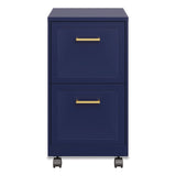 Alera® Two-Drawer Mobile Vertical File, 2 Letter-Size File Drawers, 14.25 x 18 x 26.7, Navy (ALEHSVF1824NY) Each