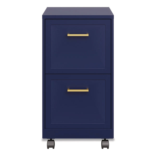 Alera® Two-Drawer Mobile Vertical File, 2 Letter-Size File Drawers, 14.25 x 18 x 26.7, Navy (ALEHSVF1824NY) Each
