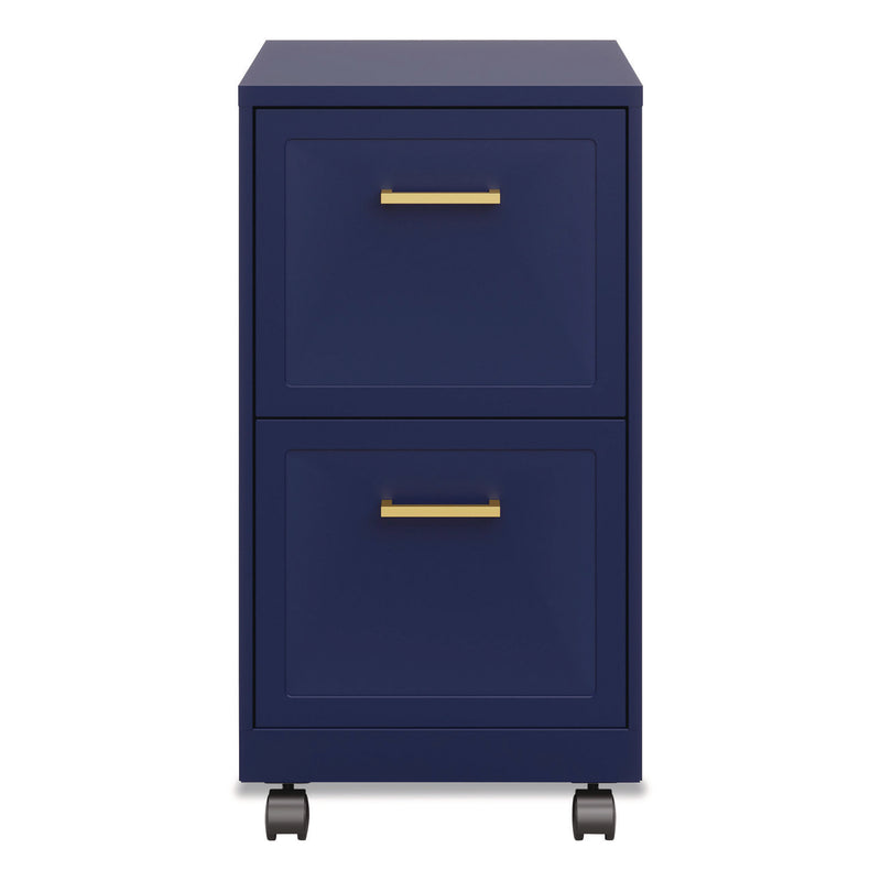 Alera® Two-Drawer Mobile Vertical File, 2 Letter-Size File Drawers, 14.25 x 18 x 26.7, Navy (ALEHSVF1824NY) Each