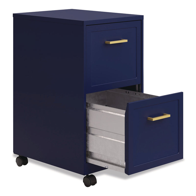 Alera® Two-Drawer Mobile Vertical File, 2 Letter-Size File Drawers, 14.25 x 18 x 26.7, Navy (ALEHSVF1824NY) Each