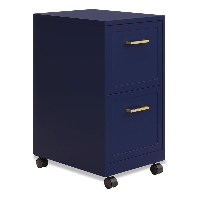 Alera® Two-Drawer Mobile Vertical File, 2 Letter-Size File Drawers, 14.25 x 18 x 26.7, Navy (ALEHSVF1824NY) Each