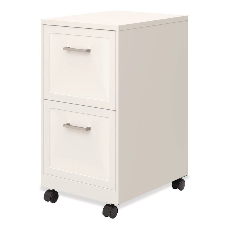 Alera® Two-Drawer Mobile Vertical File, 2 Letter-Size File Drawers, 14.25 x 18 x 26.7, Pearl White (ALEHSVF1824WH) Each