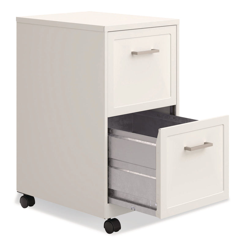 Alera® Two-Drawer Mobile Vertical File, 2 Letter-Size File Drawers, 14.25 x 18 x 26.7, Pearl White (ALEHSVF1824WH) Each