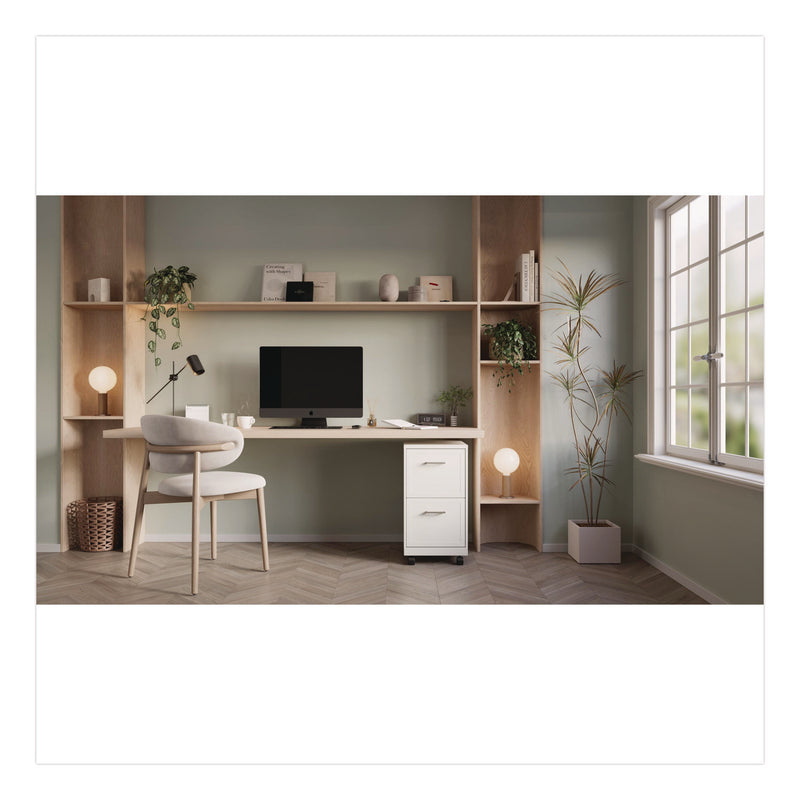 Alera® Two-Drawer Mobile Vertical File, 2 Letter-Size File Drawers, 14.25 x 18 x 26.7, Pearl White (ALEHSVF1824WH) Each