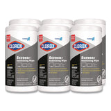 Clorox® CloroxPro ScreenPlus Sanitizing Wipes, 6 x 8, Citrus Blend, White, 75/Canister, 6 Canisters/Carton (CLO60724CT) Case of 6