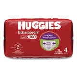 Huggies® Little Movers HuggFit 360 Degree, Size 4, 22 lbs to 37 lbs, Disney Design, 21 Diapers/Pack, 4 Packs/Carton (KCM56606) Case of 4