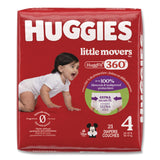 Huggies® Little Movers HuggFit 360 Degree, Size 4, 22 lbs to 37 lbs, Disney Design, 21 Diapers/Pack, 4 Packs/Carton (KCM56606) Case of 4