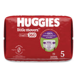 Huggies® Little Movers HuggFit 360 Degree, Size 5, Over 27 lbs, Disney Design, 19 Diapers/Pack, 4 Packs/Carton (KCM56607) Case of 4