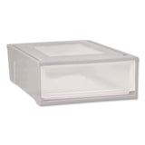 Iris Stackable Storage Drawer, 5.5 gal, 15.7" x 19.7" x 6.5", Gray/Translucent Frost (IRS170441) Each