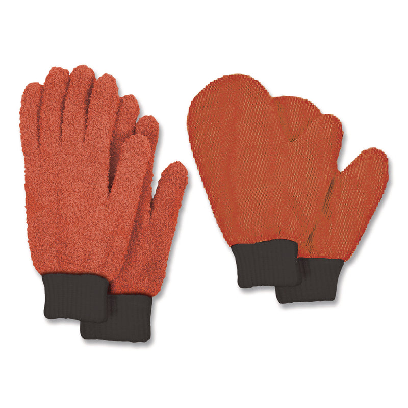 TidyUps Microfiber Dusting Gloves and Mitts, Coral with Black Cuffs, 2 Gloves, 2 Mitts (CH7TU05711) Each
