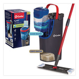 O-Cedar® H2Pro Flat Mop System, 9.25" x 4.38" White/Blue Microfiber Head, Up to 56" Black/Red Handle (FHD175765) Each