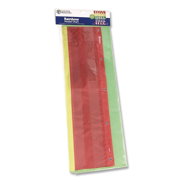Learning Resources® Rainbow Pocket Chart, 10 Pockets, 33.5" w x 42" h, Assorted Colors (LRNLER2197) Each