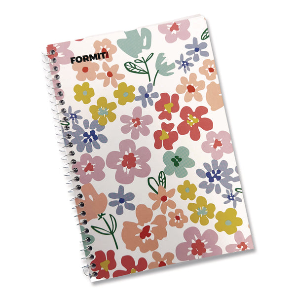 Formit Notebook, Floral Design, 1-Subject, Wide/Legal Rule, Pink/Yellow/Green, (70) 8.75 x 6 Sheets (CH7FI68189) Each