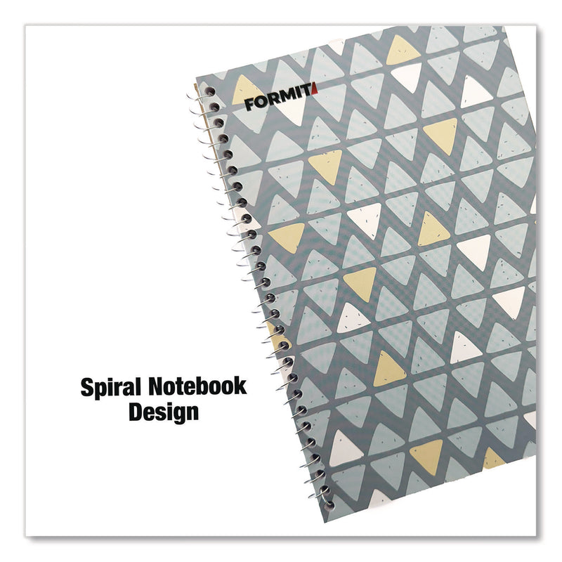 Formit Notebook, Triangle Pattern, 1-Subject, Wide/Legal Rule, Blue/Yellow/Light Blue, (70) 8.75 x 6 Sheets (CH7FI68188) Each
