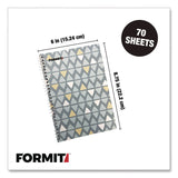Formit Notebook, Triangle Pattern, 1-Subject, Wide/Legal Rule, Blue/Yellow/Light Blue, (70) 8.75 x 6 Sheets (CH7FI68188) Each