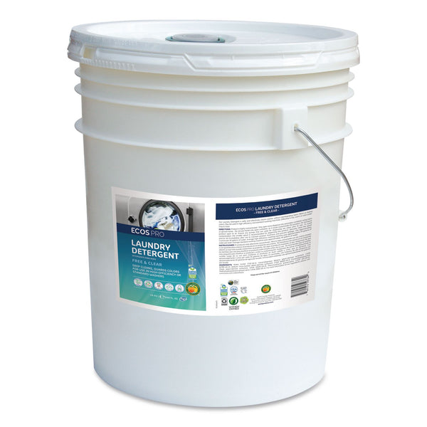ECOS® PRO Laundry Detergent Liquid, Free and Clear, 5 gal Pail (EOPPL976405) Each