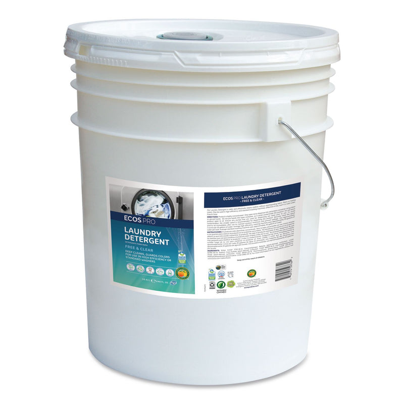 ECOS® PRO Laundry Detergent Liquid, Free and Clear, 5 gal Pail (EOPPL976405) Each
