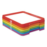 hand2mind® Magnetic Dry-Erase Trays, 13" x 9.5", White Surface, Assorted Frame Colors, 6/Set (HDM96157) Each