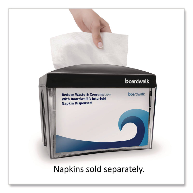 Boardwalk® Interfold Napkin Dispenser, 7.9 x 5.6 x 7.9, Black (BWK1503) Each