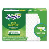 Swiffer Dry Refill Cloths, White, 10 2/5" x 8", 52 Per Box, 3/Case, 156 Cloths Total (PGC81216) Case of 156