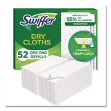 Swiffer Dry Refill Cloths, White, 10 2/5" x 8", 52 Per Box, 3/Case, 156 Cloths Total (PGC81216) Case of 156