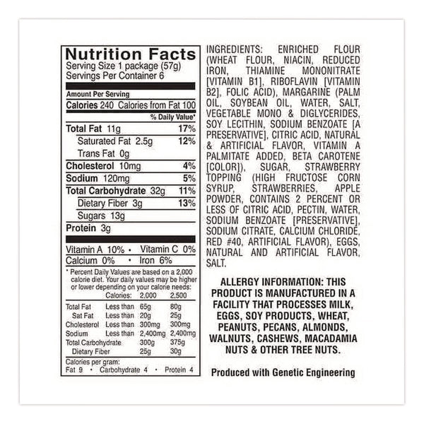 Smucker's Premium Berry Jam Shortbread Cookies, Strawberry, 2 oz, 36/Carton (KNOBIS59637) Each