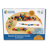 Learning Resources® Beads and Pattern Card Set, Grades Pre-K to 2, 130 Pieces (LRNLER0139) Each