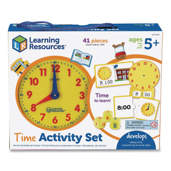 Learning Resources® Time Activity Set, 1 to 12 Players, Grades K to 1, 41 Pieces (LRNLER3220) Each