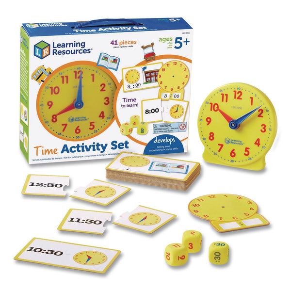 Learning Resources® Time Activity Set, 1 to 12 Players, Grades K to 1, 41 Pieces (LRNLER3220) Each