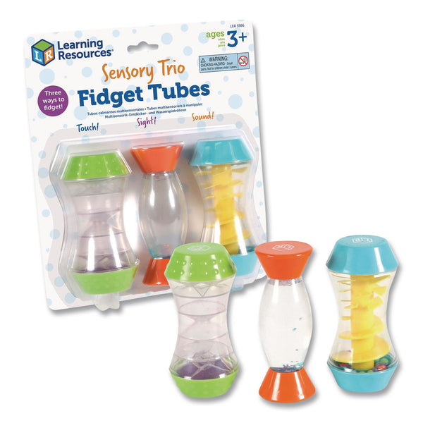 Learning Resources® Sensory Trio Fidget Tubes, Ages 3 and Up, Assorted Colors, 3 Pieces (LRNLER5566) Each