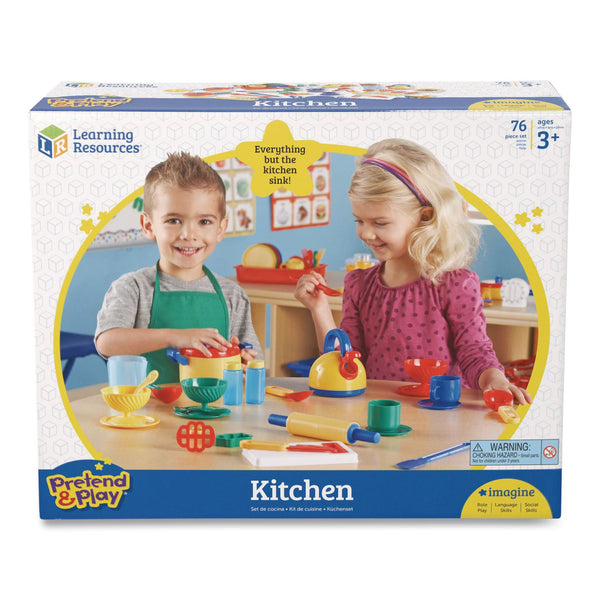 Learning Resources® Pretend and Play Kitchen Set, Ages 3 and Up, 73 Pieces (LRNLER9157) Each