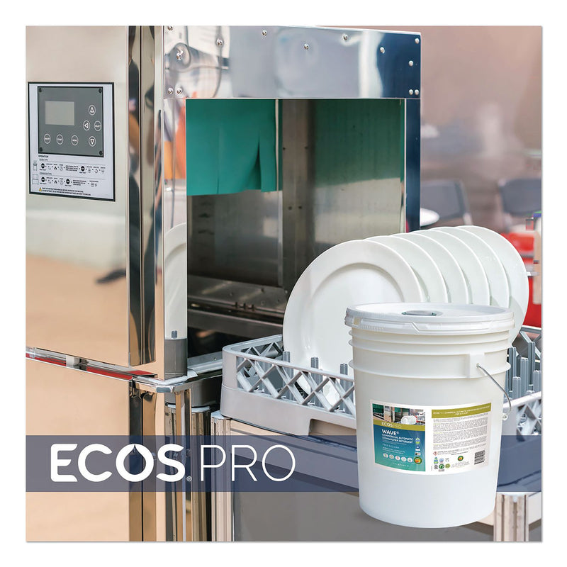 ECOS® PRO Wave Commercial Automatic Dishwasher Detergent, Free and Clear, 5 gal Pail (EOPPL944005) Each