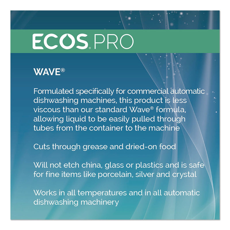 ECOS® PRO Wave Commercial Automatic Dishwasher Detergent, Free and Clear, 5 gal Pail (EOPPL944005) Each