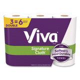 Viva® Signature Cloth Choose-A-Sheet Kitchen Roll Paper Towels,1-Ply, 5.1 x 11,White, 86 Sheets/Double Roll, 3 Rolls/PK, 8 Packs/CT (KCM56530) Case of 8