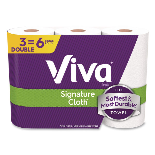 Viva® Signature Cloth Choose-A-Sheet Kitchen Roll Paper Towels,1-Ply, 5.1 x 11,White, 86 Sheets/Double Roll, 3 Rolls/PK, 8 Packs/CT (KCM56530) Case of 8