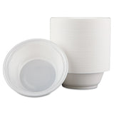 Dart® Famous Service Plastic Dinnerware, Bowl, 12 oz, White, 125/Pack, 8 Packs/Carton (DCC12BWWF)
