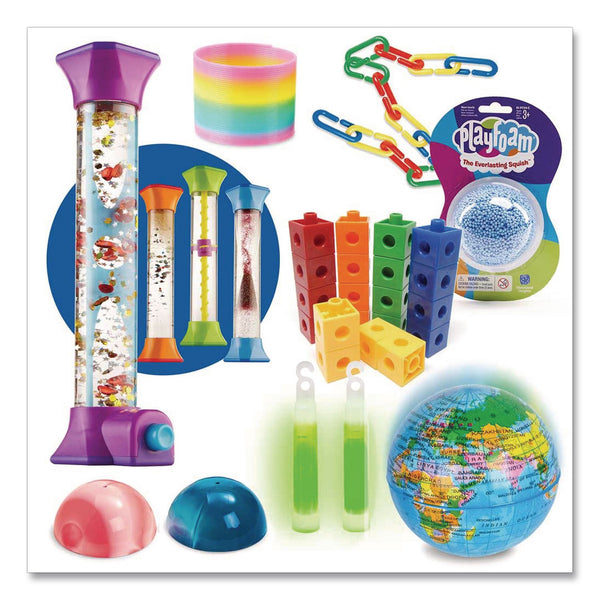 hand2mind® Sensory Fidget Toy Kit, Eight Toy Types, Ages 3 and Up, Assorted Colors, 128 Pieces (HDM93599) Each